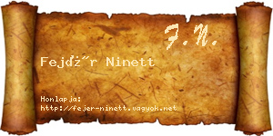 Fejér Ninett névjegykártya